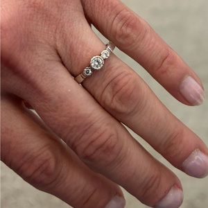 SILPADA CZ stackable Trio ring. Sterling silver size 5